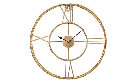 Pacific Lifestyle Gold Metal Double Framed Wall Clock