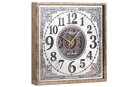 Hill Interiors Mirrored Moving Mechanism Wall Clock 