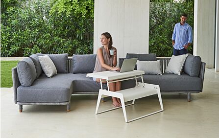 Small Santander Corner sofa with optional extra teak Gabor table Small Santander Corner sofa with optional extra teak Gabor table