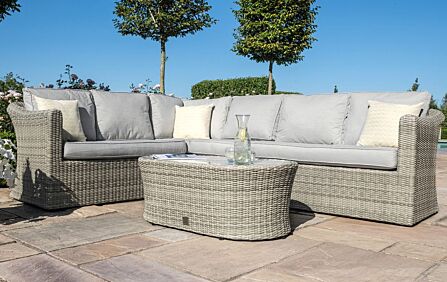 Maze Oxford Rattan Large Corner Group Sofa Set with Coffee Table Maze Oxford Rattan Large Corner Group Sofa Set with Coffee Table