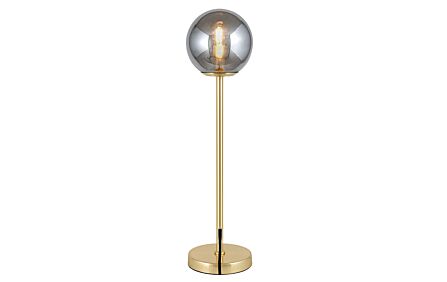 Pacific Lifestyle Arabella Smoked Glass Orb And Gold Metal Table Lamp