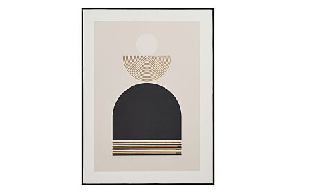 Pacific Lifestyle Art Deco Print With Linear Gold Detail And Black Frame Pacific Lifestyle Art Deco Print With Linear Gold Detail And Black Frame