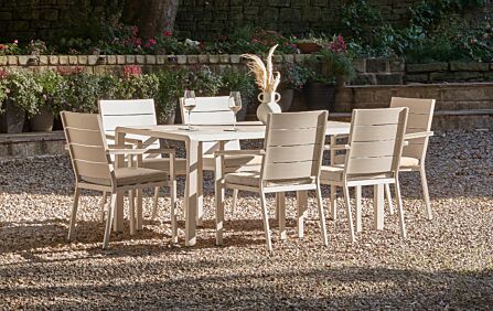 Pacific Lifestyle Aruba Six Seat Garden Dining Set - Latte Pacific Lifestyle Aruba Six Seat Garden Dining Set - Latte