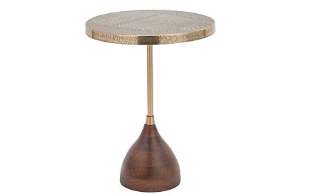 Pacific Lifestyle Caiman Antique Brass Croc Effect Table with Wood Base