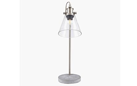 Pacific Lifestyle Chaplin Concrete And Brushed Chrome Table Lamp