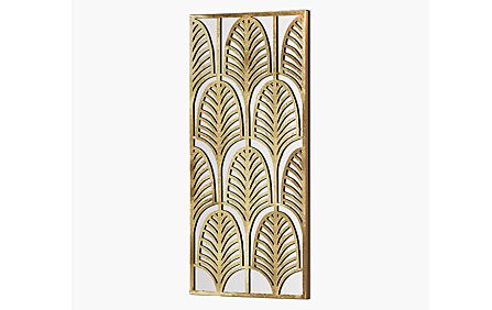 Pacific Lifestyle Gold Metal Rectangular Mirrored Wall Art Pacific Lifestyle Gold Metal Rectangular Mirrored Wall Art