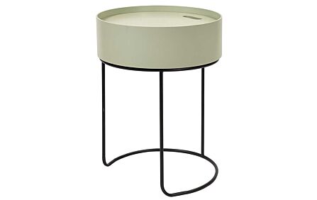 Pacific Lifestyle Hugo Sage Green Wood And Black Metal Storage Table