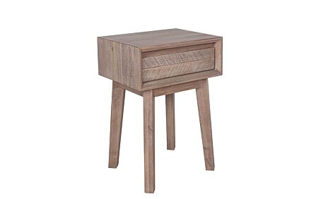 Pacific Lifestyle Kalmar Sand Wash Acacia Wood One Drawer Bedside Unit