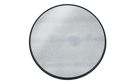 Pacific Lifestyle Matt Black Wood Veneer Round Mirror With Foxed Glass