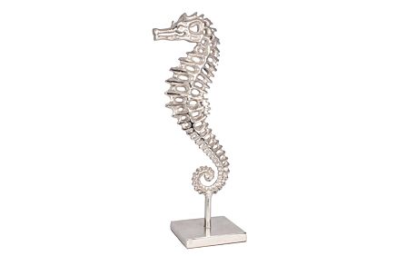 Pacific Lifestyle Silver Metal Seahorse Ornament