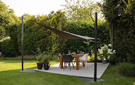 Pacific Lifestyle 5m Square Shade Sail Grey Pacific Lifestyle 5m Square Shade Sail Grey