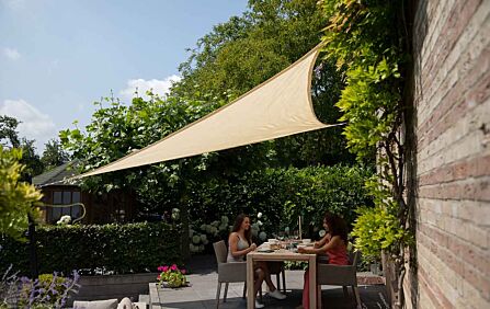 Pacific Lifestyle 5m Triangle Shade Sail Off-White Pacific Lifestyle 5m Triangle Shade Sail Off-White