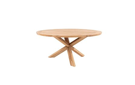 4 Seasons Outdoor Prado 160 Round Dining Table With Teak Legs