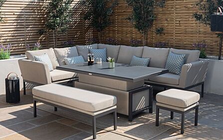 Maze Pulse Rectangular Corner Dining Set With Rising Table Maze Pulse Rectangular Corner Dining Set With Rising Table