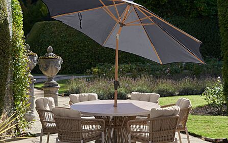 Pacific Lifestyle Riva 3mt Teak Anthracite Parasol