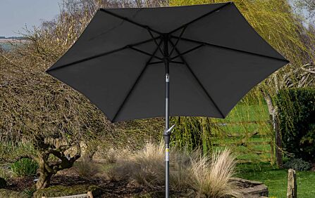 Pacific Lifestyle Riva Platinum Parasol - Grey 3 Metre 