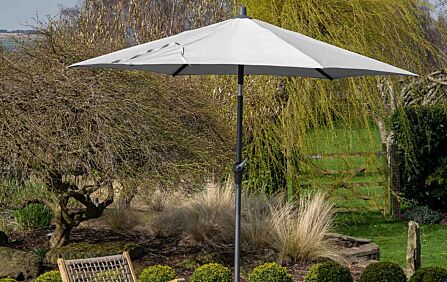 Pacific Lifestyle Riva Platinum Parasol - Light Grey 3 Metre