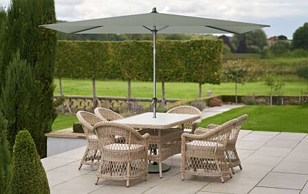 Pacific Lifestyle Riva 3 x 2m Olive Parasol With 40kg Ceramica Wheeled Base