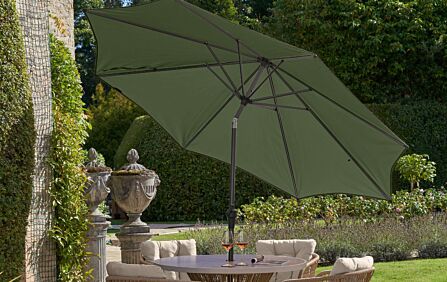 Pacific Lifestyle Riva Olive 3.5mt Parasol & 40kg Wheeled Base