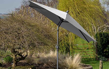 Pacific Lifestyle Riva Platinum Parasol - Light Grey 2.5 Metre