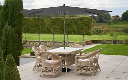 Pacific Lifestyle Riva 3 X 2mt Rectangular Anthracite Parasol