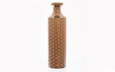 Hill Interiors Seville Large Caramel Fluted Vase