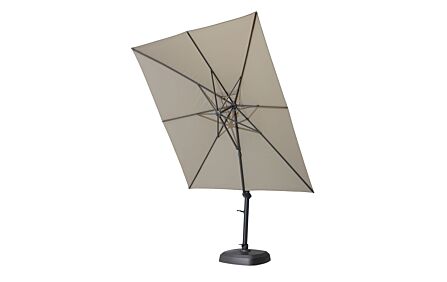 Four Seasons Outdoor Siesta Premium 3m Square Parasol with 125kg Siesta Granite Wheeled base - Taupe Four Seasons Outdoor Siesta Premium 3m Square Parasol with 125kg Siesta Granite Wheeled base - Taupe
