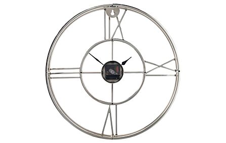 Pacific Lifestyle Silver Metal Double Framed Wall Clock