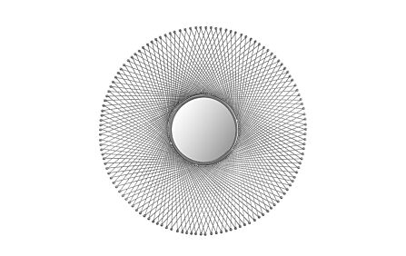 Pacific Lifestyle Silver Metal Fretwork Round Wall Mirror Pacific Lifestyle Silver Metal Fretwork Round Wall Mirror