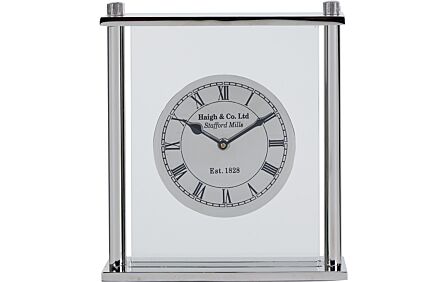 Pacific Lifestyle Silver Square Framed Standing Clock
