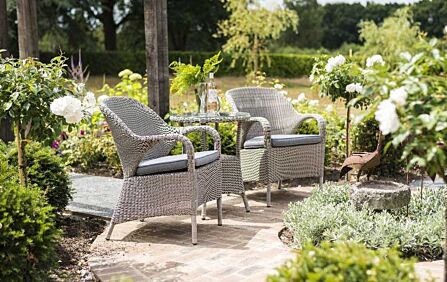 4 Seasons Outdoor Sussex Bistro Set - Pebble Grey 4 Seasons Outdoor Sussex Bistro Set - Pebble Grey
