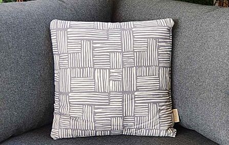 Bramblecrest Light Grey Wicker Square Scatter Cushion
