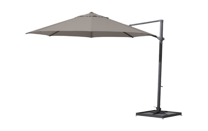 Four Seasons Outdoor Siesta Taupe 3.5m Round Parasol -125kg Siesta Granite Grey Base Four Seasons Outdoor Siesta Taupe 3.5m Round Parasol -125kg Siesta Granite Grey Base