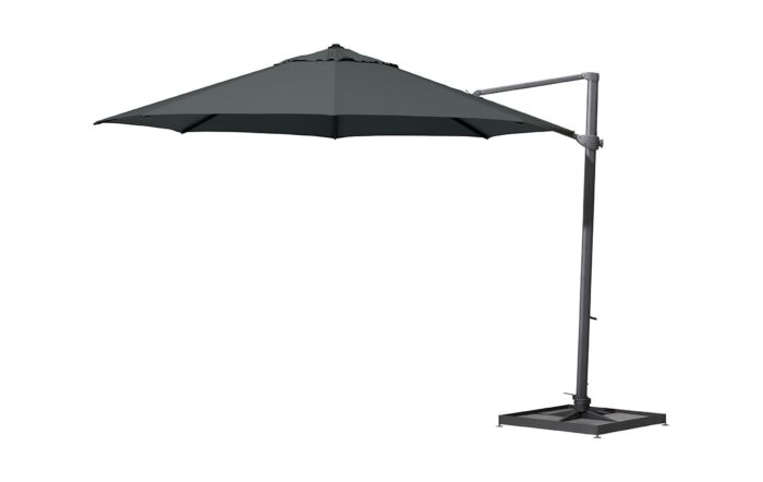 4 Seasons Outdoor Siesta Parasol-No Base-Charcoal-3.5 Metre-Round