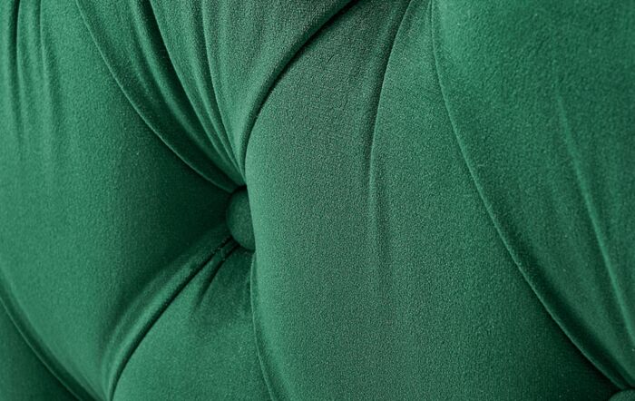 Pacific Lifestyle Seraphina Forest Green Velvet Buttoned Rectangular Ottoman