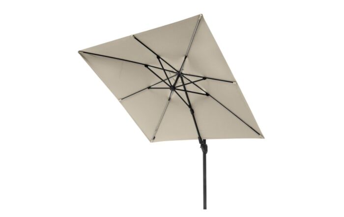 Pacific Lifestyle Challenger Glow T2 3m Square Champagne Free Arm Parasol With 90kg Wheeled Base