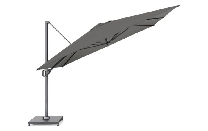 Pacific Lifestyle Challenger T1 3.5m Square Manhattan Grey Parasol With 120kg Wheeled Base Pacific Lifestyle Challenger T1 3.5m Square Manhattan Grey Parasol With 120kg Wheeled Base