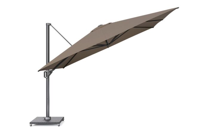 Pacific Lifestyle Challenger T1 3.5m Square Havanna Taupe Parasol With 120kg Wheeled Base Pacific Lifestyle Challenger T1 3.5m Square Havanna Taupe Parasol With 120kg Wheeled Base