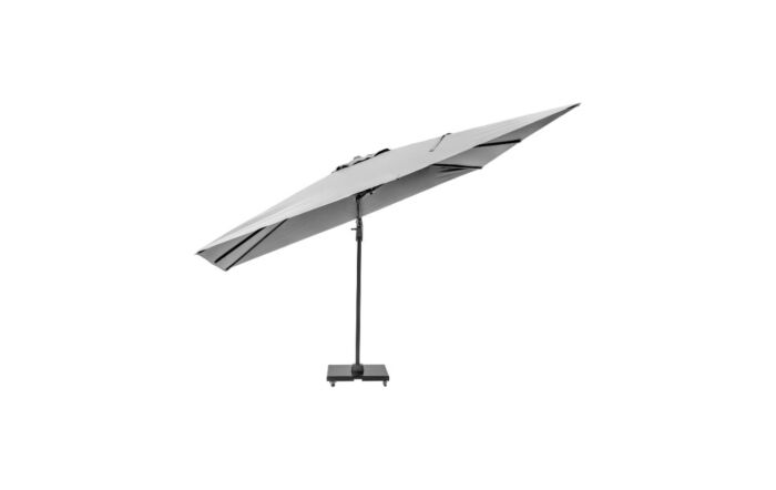 Pacific Lifestyle Challenger T2 3.5 x 2.6m Rectangular Luna Grey Free Arm Parasol With 90kg Wheeled Base