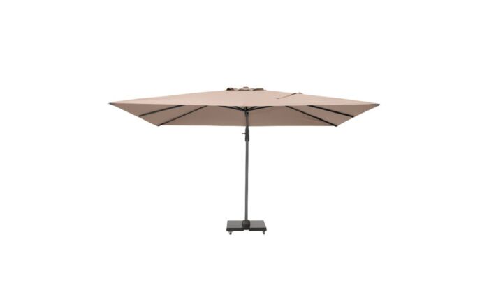 Pacific Lifestyle Challenger T2 3.5 x 2.6m Rectangular Taupe Free Arm Parasol With 90kg Wheeled Base