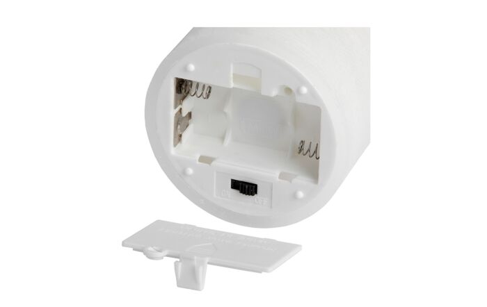 Hill Interiors Luxe Collection 3.5x9 White Flickering Flame LED Wax Candle Set Of 3