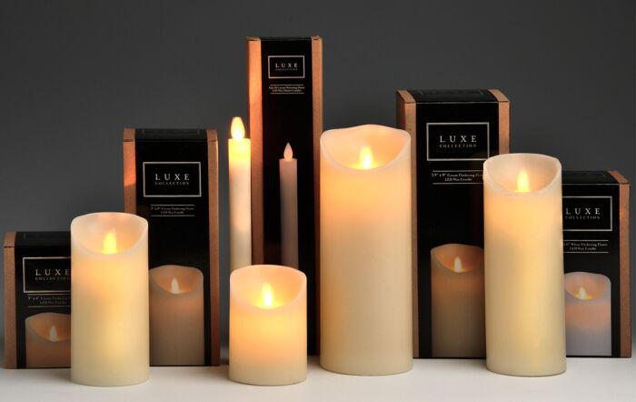 Hill Interiors Cream Luxe Flickering Flame LED Wax Dinner Candle Set Of 6