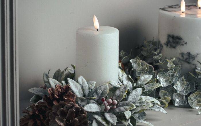 Hill Interiors Luxe Collection Natural Glow 3x6 LED White Candle set of 4