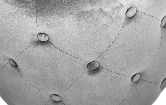 Pacific Lifestyle Rosalia Dove Grey Velvet Buttoned Pouffe