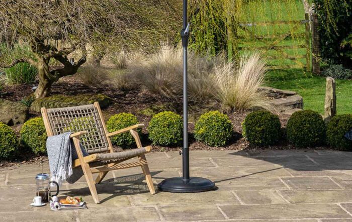 Riva 2.5m Round Parasol with 25kg Base - Olive