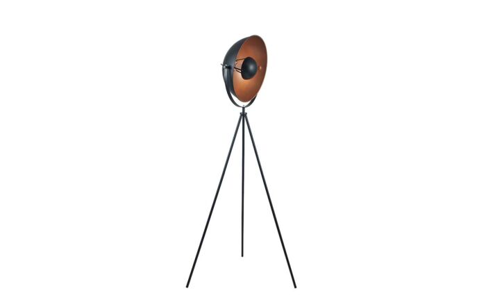 Pacific Lifestyle Sona Black and Copper Diffused Tripod Floor Lamp