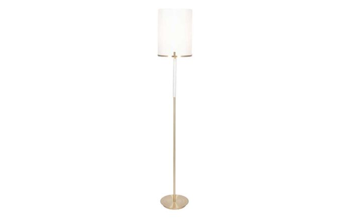 Pacific Lifestyle Midland Champagne Gold Metal and Marble Effect Floor Lamp