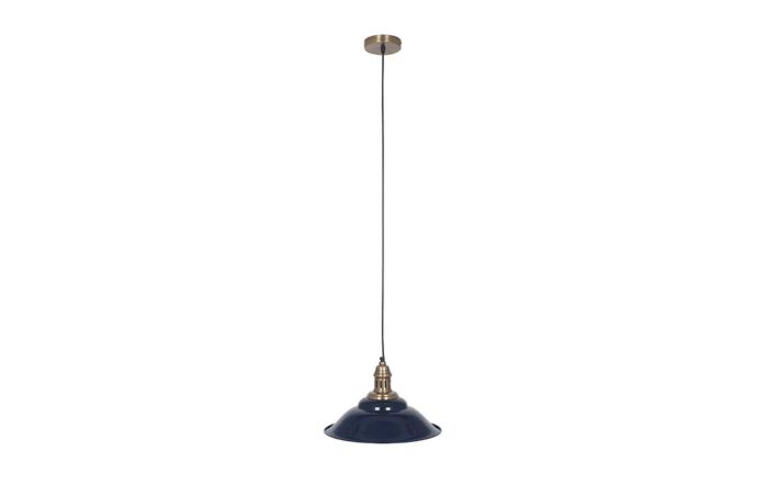 Pacific Lifestyle Macchiato Navy & Antique Brass Metal Cafe Pendant