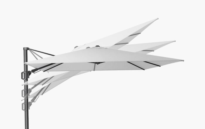 Pacific Lifestyle Challenger T2 3.5m x 2.6m Rectangular Premium Champagne Cantilever Parasol