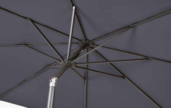 Pacific Lifestyle 3m Round Parasol with 25kg Concrete Base - Anthracite